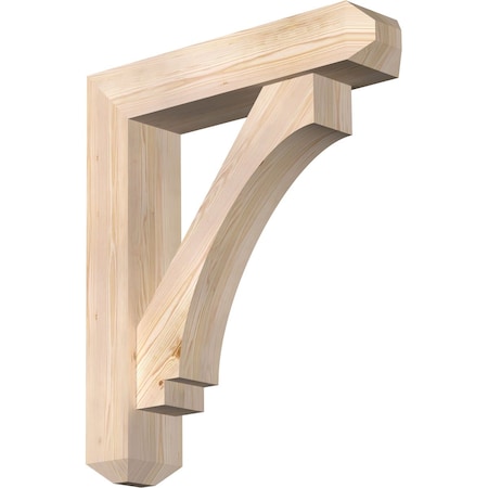 Ekena Millwork Imperial Craftsman Smooth Bracket w/ Offset Brace, Douglas Fir, 7 1/2"W x 34"D x 40"H BKT0806X34X40IMP04SDF